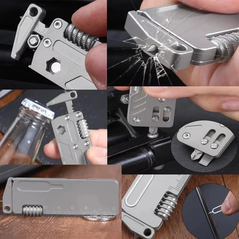 Portable Titanium 10‐In‐One Outdoor Multi‐Function Tool