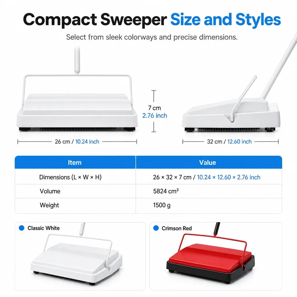 🎃Halloween Deal 49% OFF!🧹Hand Push Manual Carpet Sweeper