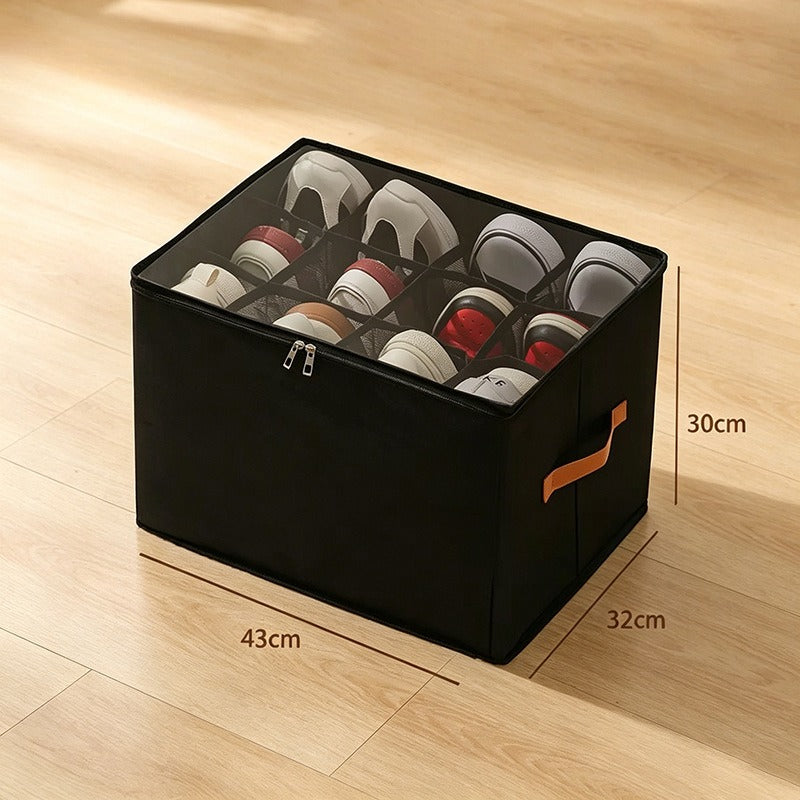 12-Grid Fabric Shoe Organizer