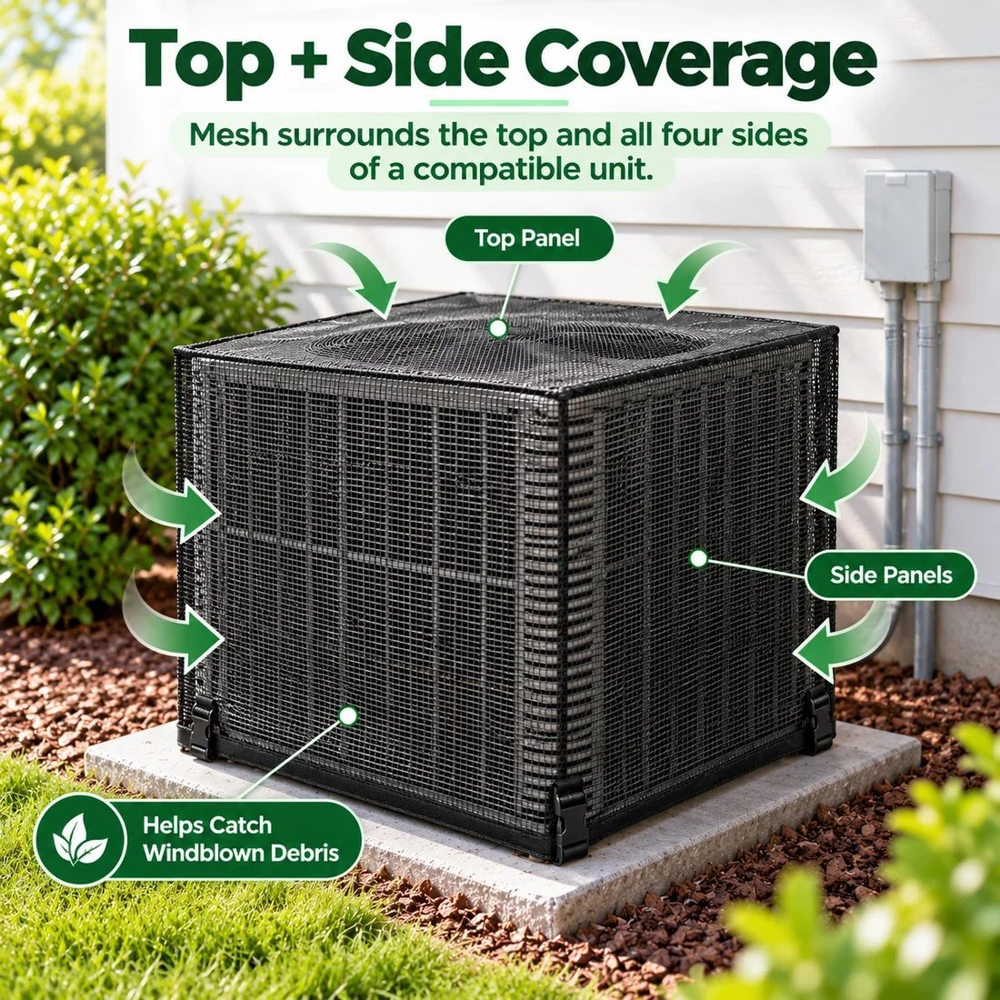 🔥HOT SALE 49% OFF❄️Heavy-Duty Mesh AC Cover - All-Season Outdoor Protection