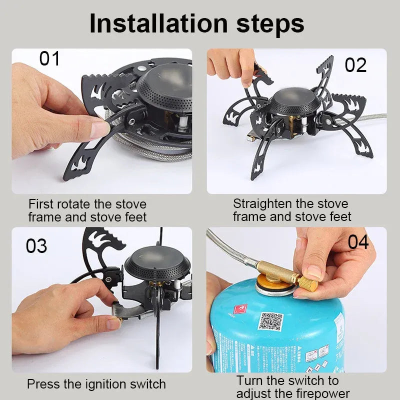 🔥Last Day 49% OFF🔥Outdoor Split Gas Stove Camping Portable Windproof Tea Stove
