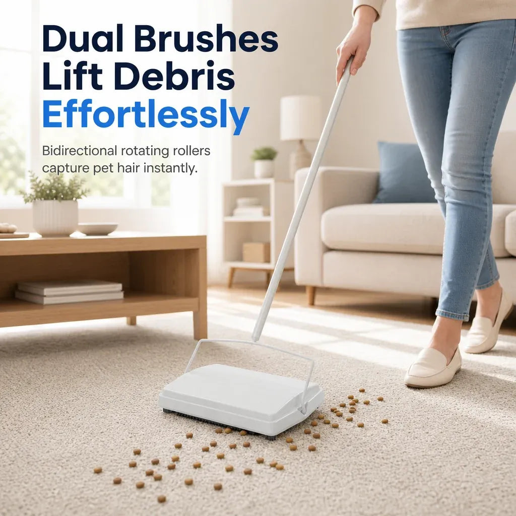 🎃Halloween Deal 49% OFF!🧹Hand Push Manual Carpet Sweeper