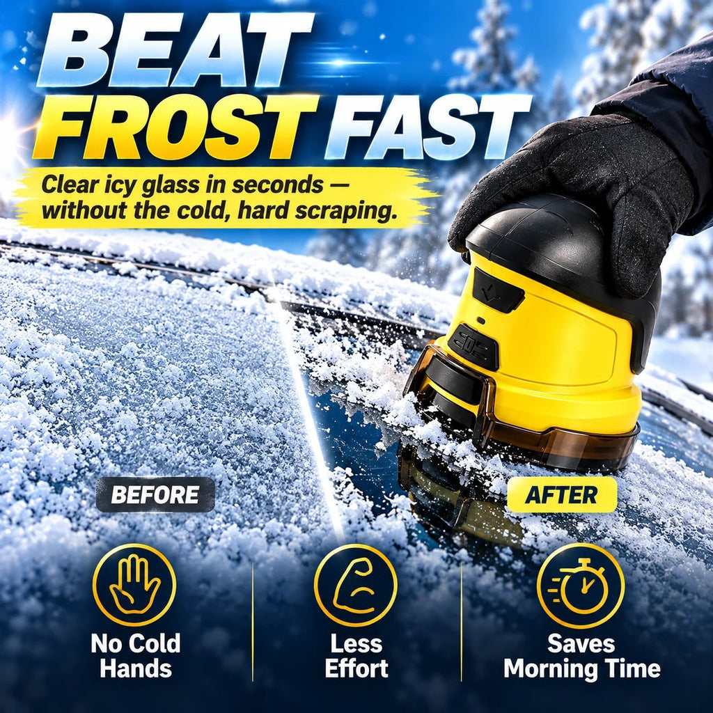 Cordless Electric Snow Scraper | Clear Frost & Ice in Seconds
