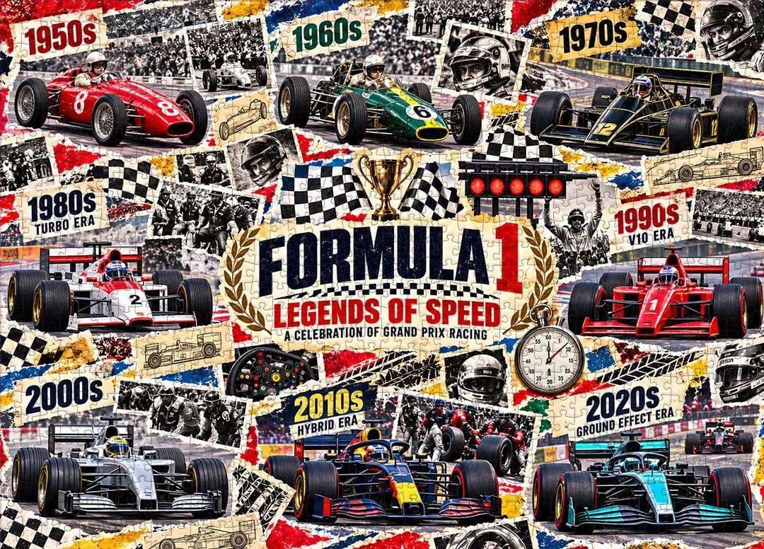 Formula 1: Legends of Speed – 500/1000 Piece Jigsaw Puzzle