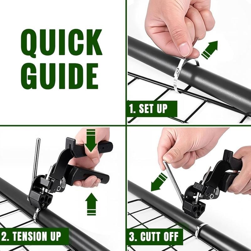 🎉 Special Offer Today Only!🎉🔥Stainless Steel Cable Tie Gun with Metal Zip Ties