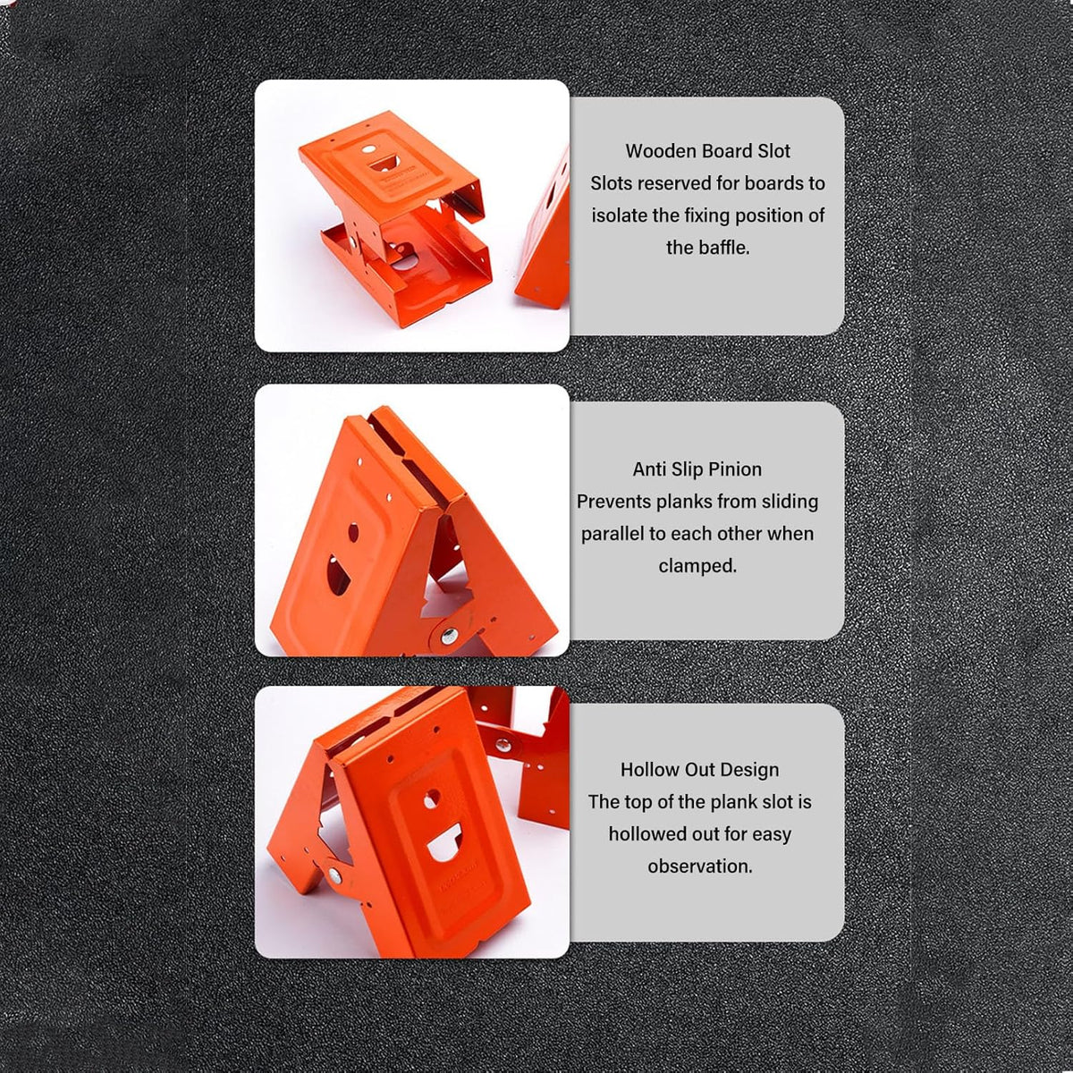 🛠️ 2Pcs Heavy Duty Sawhorse Brackets with Down Clamp