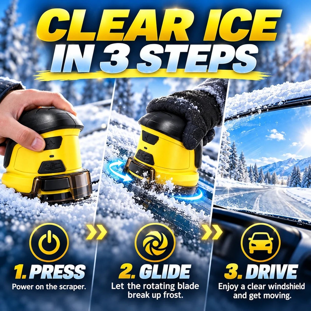 Cordless Electric Snow Scraper | Clear Frost & Ice in Seconds