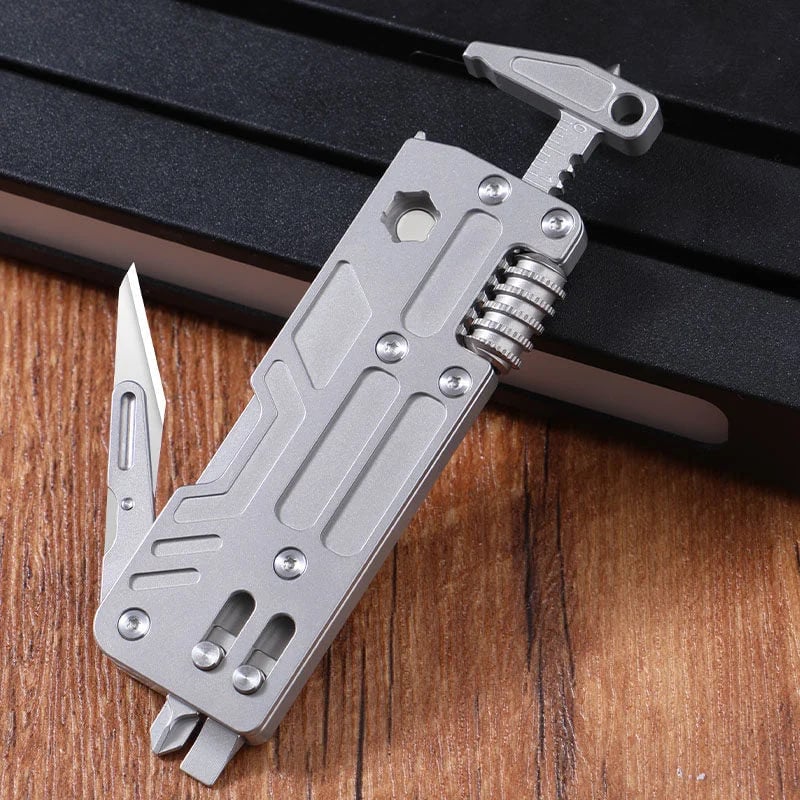 Portable Titanium 10‐In‐One Outdoor Multi‐Function Tool