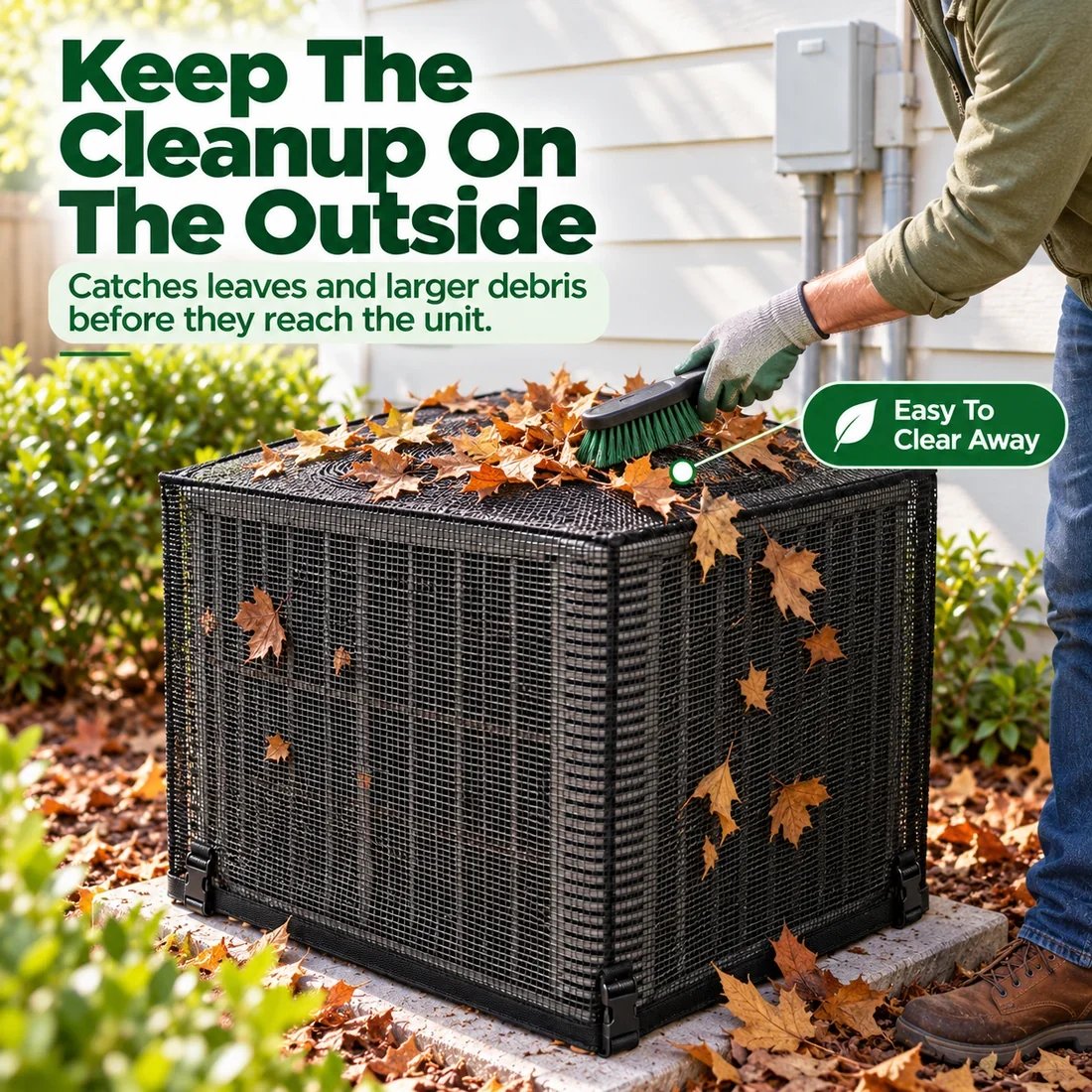 🔥HOT SALE 49% OFF❄️Heavy-Duty Mesh AC Cover - All-Season Outdoor Protection