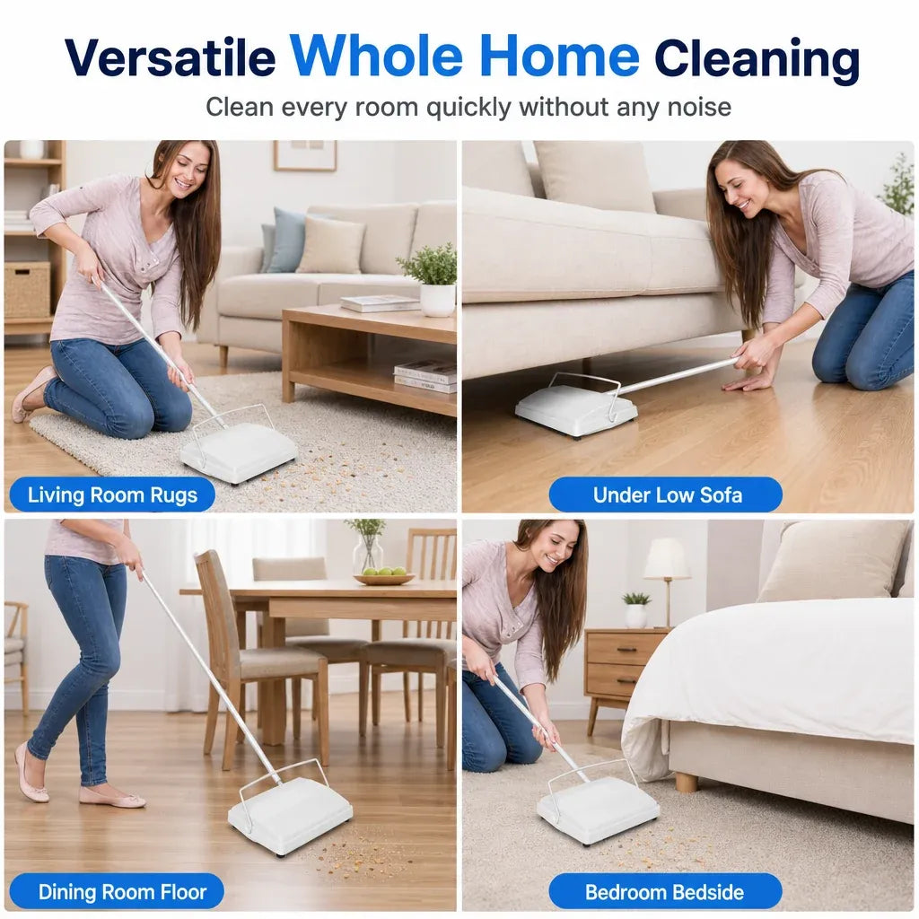 🎃Halloween Deal 49% OFF!🧹Hand Push Manual Carpet Sweeper