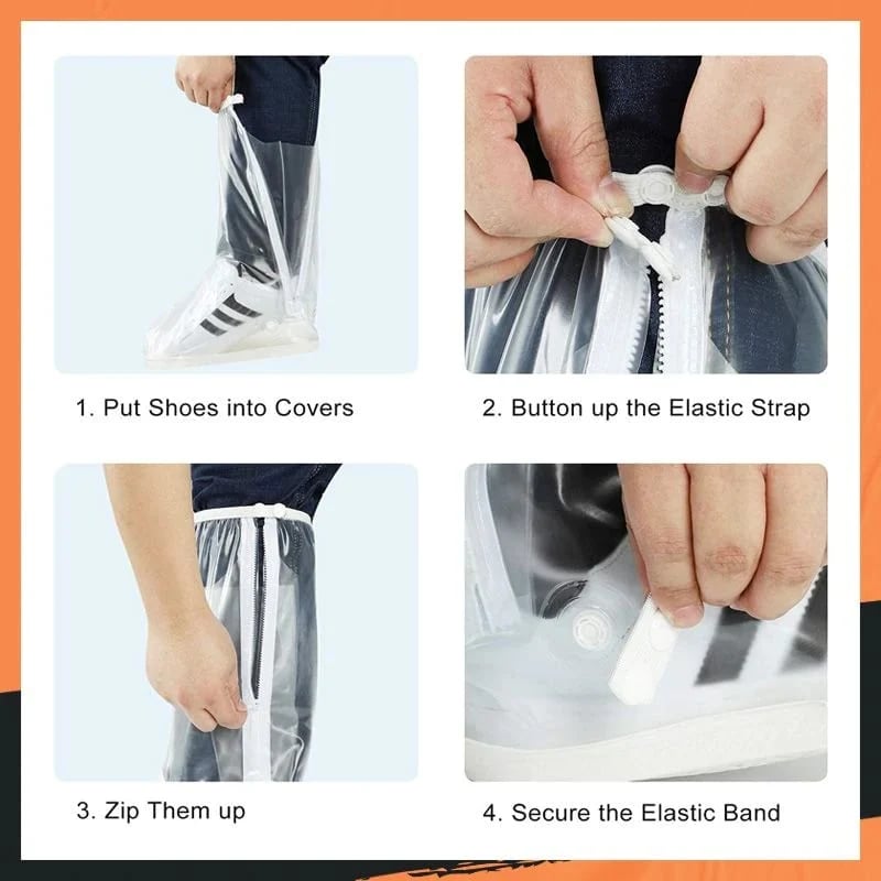 🥾 All-Round Long Waterproof Boot Covers – Keep Shoes Clean & Dry 💧✨