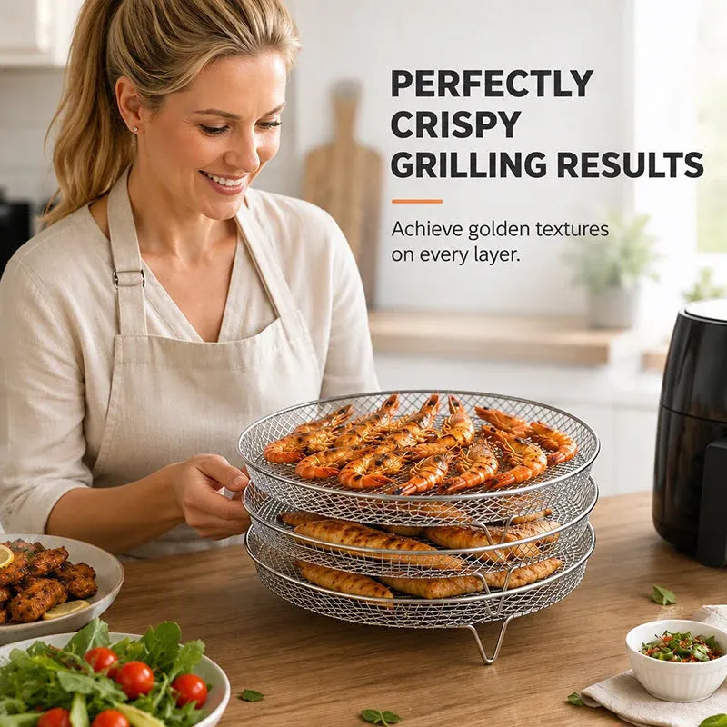 Stackable Stainless Steel Air Fryer Rack