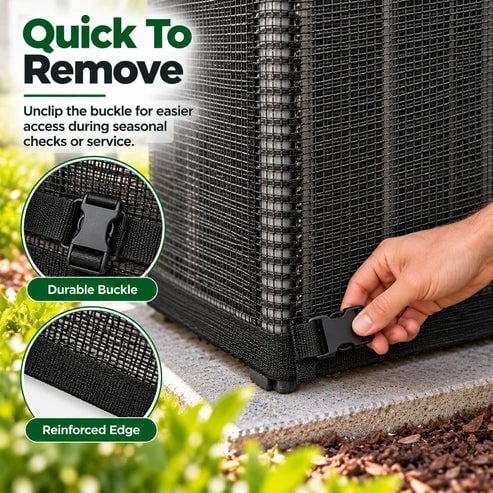 🔥HOT SALE 49% OFF❄️Heavy-Duty Mesh AC Cover - All-Season Outdoor Protection