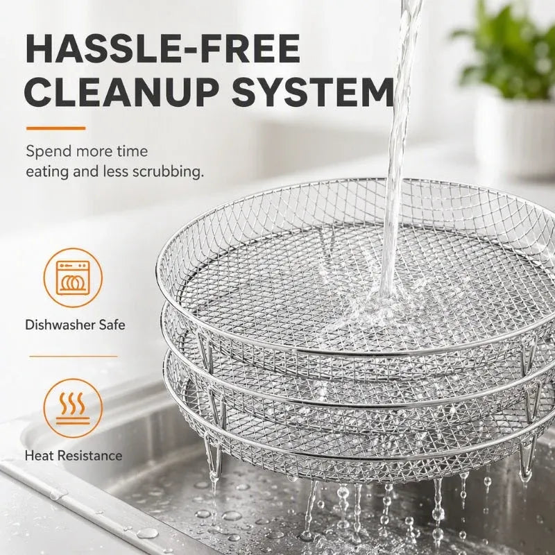 Stackable Stainless Steel Air Fryer Rack