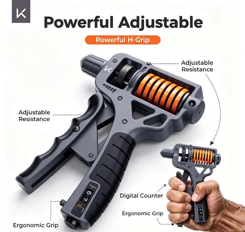 H-ForgeTM – Adjustable Hand & Forearm Strength Trainer