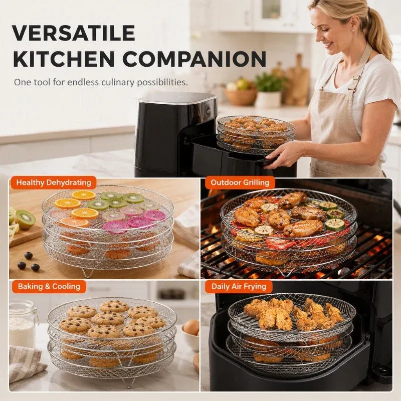 Stackable Stainless Steel Air Fryer Rack