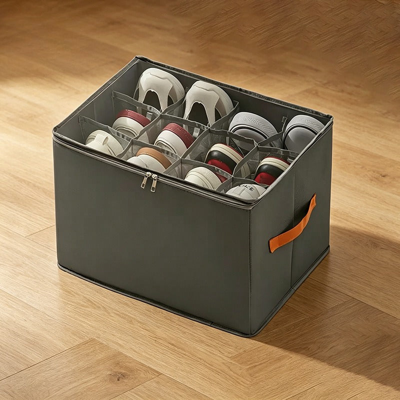 12-Grid Fabric Shoe Organizer